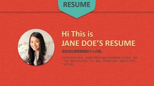 Personal resume CPT template for girls
