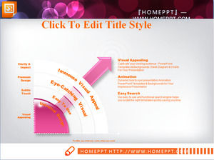 Roz 3d 3d diagramă radială diagramă PowerPoint descărcare