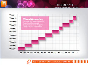 Merah muda Kristal Style Gantt Chart Slideshow Unduh