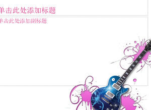 Guitarra floral rosa