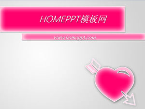 Merah muda tema cinta PPT Template Download
