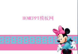 Pink Mickey Mouse Background Cartoon Slideshow Template Download