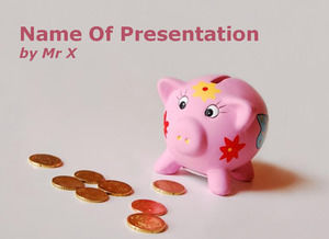 modello di PowerPoint Pink Piggy Bank