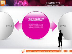 material de diagrama de rosa PPT
