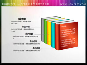 Pure PPT drawing tools make book books Slideshow material