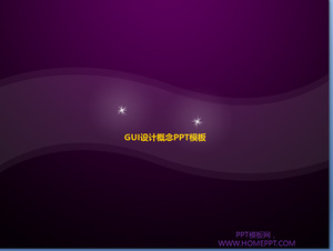 紫色の絶妙なGUIデザインのスライドテンプレートのダウンロード