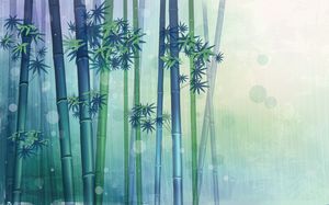 Immagine di bambù di bambù PPT tranquilla