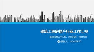 Real estate construction project report PPT template