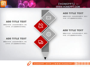 Red and gray flattening work summary PPT chart Daquan