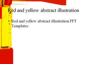 빨간색과 노란색 추상적 인 그림 PPT 템플릿