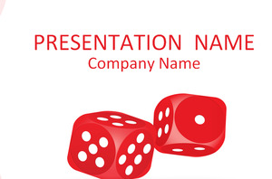 红色骰子背景娱乐的PowerPoint模板下载