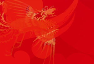 Red dynamische Olympic PPT-Vorlage herunterladen