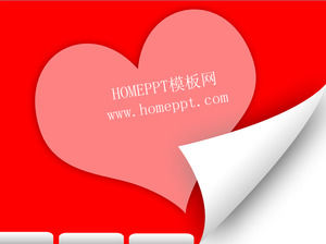 Red cinta latar belakang cinta PPT Template Download