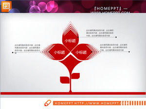 Red minimalistischen Stil Partei PPT Diagramm zum kostenlosen Download