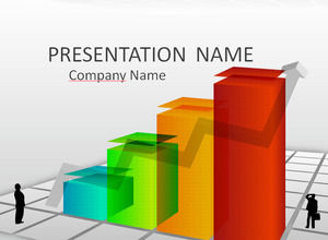 Hasil bar 3D grafik Powerpoint, Template