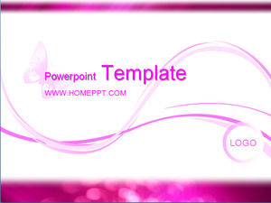 Romantic Butterfly Background Pink Love PPT Template