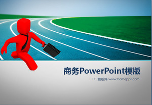 Menjalankan 3d villa bisnis PowerPoint Template Download