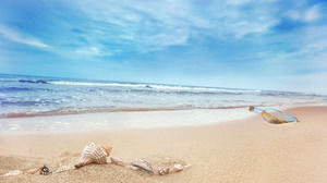 Mar del fondo de la playa plantilla de diapositivas descarga viajes