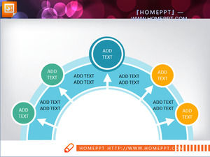 modèle de graphique du programme PowerPoint DemiCercle