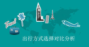 Several travel modes of travel choice comparison ppt template