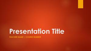 Simple and simple PPT template on red background