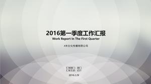 Simple and translucent work report PPT template