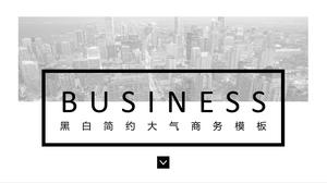 Modelo de PPT de negócios simples atmosfera preto e branco