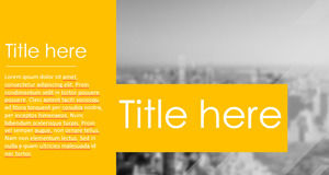 Simple black and white European and American urban style PPT template