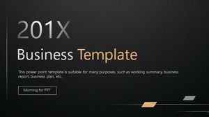 Simple black gold color European and American business PPT template free download