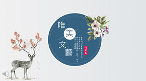 Simple Chinese style work plan planning and planning PPT template