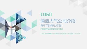 Simple creative triangle company introduction PPT template