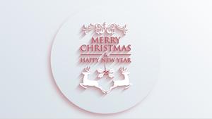 Modello PPT di Natale con renna lunga ombra lunga Modello PPT di Natale con renna lunga ombra lunga