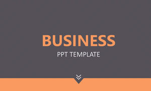 بسيطة خلفية رمادية برتقالية مائلة الأعمال قالب PPT تحميل مجاني
