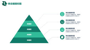 Simple triangle hierarchical relationship PPT template