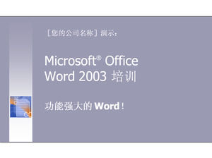 Simple Word2003 training PPT template