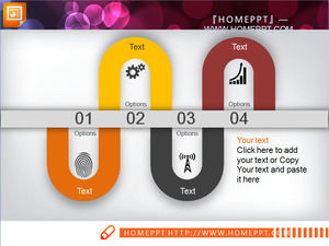 Six beautiful slides of orange background chart chart download
