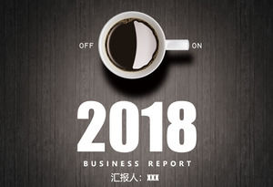 小新鮮黑白木紋樣式企業總結報告計劃PPT模板
