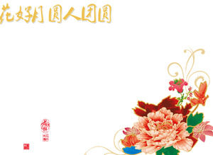 Spend the moon round reunion Mid-Autumn Festival slide template download