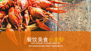 Spicy crayfish background of food and gas industry PPT template