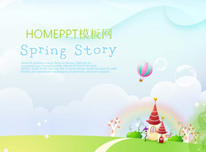 Spring story Spring Story Cartoon PPT Template Download