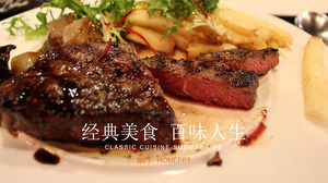 Modèle PowerPoint de steak gastronomique