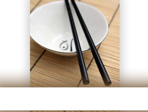 Sticks with a Bowl of Rice powerpoint template