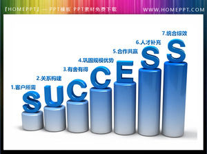 „Erfolg“ Geschäftserfolg sieben Elemente gleiten Bildmaterial