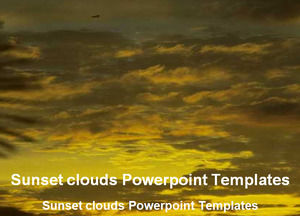 nuages ​​coucher du soleil Modèles Powerpoint