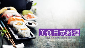 Modello PPT di cucina giapponese sushi