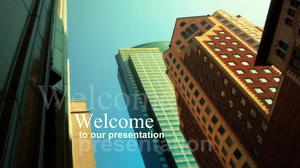Tall European and American style business PPT template