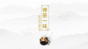Modelo de slide de apresentação de conhecimento cerimônia do chá
