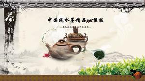 Teapot teapot tea culture PPT template