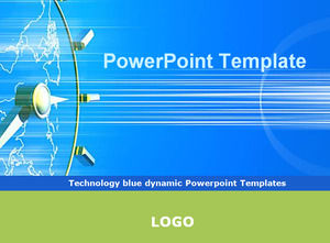 技术蓝色动态PPT模板
