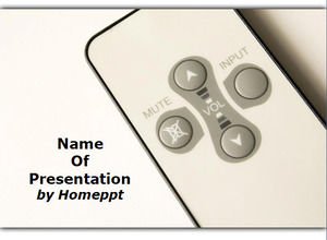 Televisão PowerPoint modelo de controle remoto
